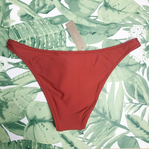 NWT J. CREW 1989 high-leg bikini bottom swim rust J3557 RRE NEW pick your size - Picture 5 of 5